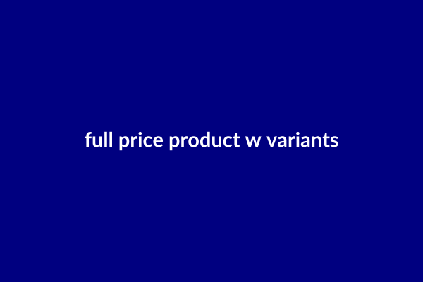 Full Price w/vars