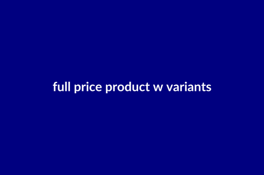 Full Price w/vars